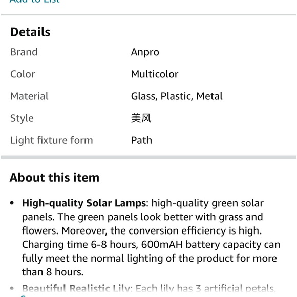 Anpro Outdoor Solar LED 2-pack of 3 Flowers Garden Lights Waterproof - Picture 7 of 16